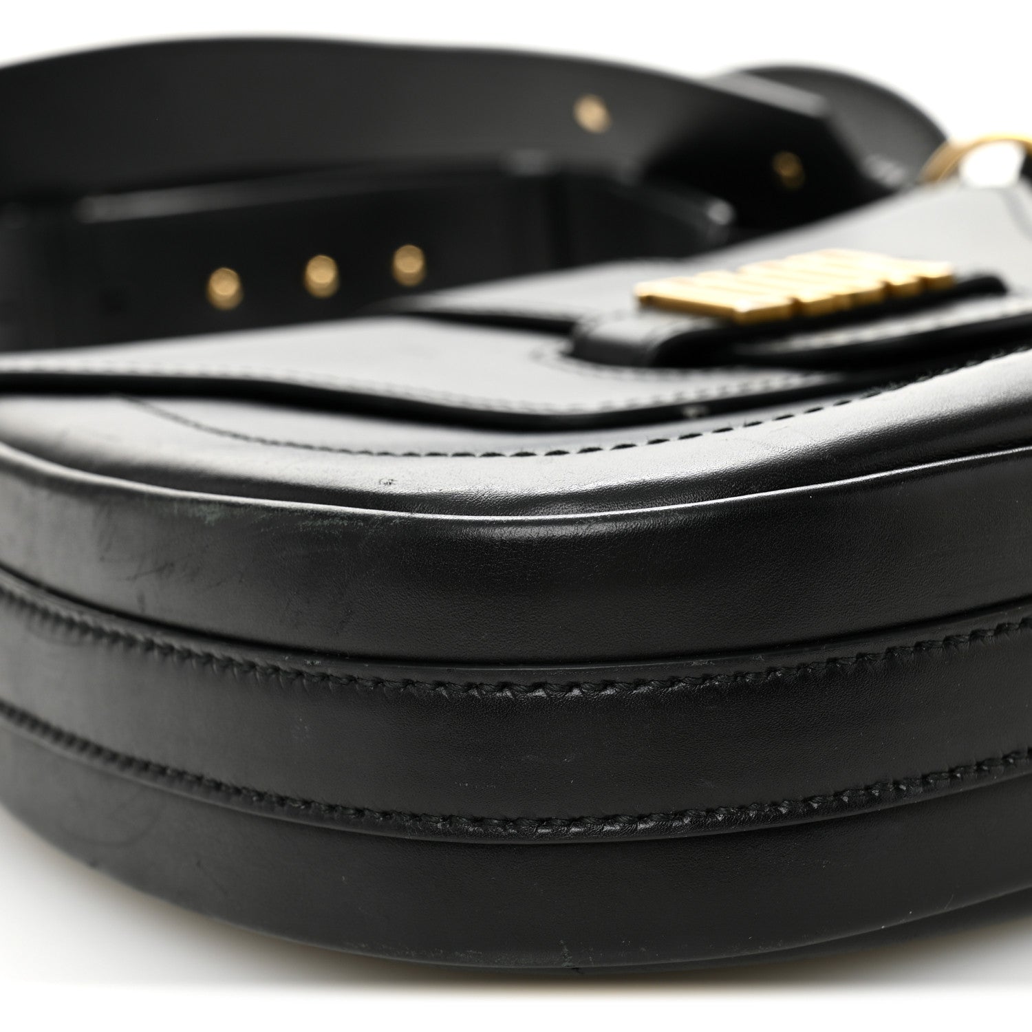 Christian Dior Calfskin D Fence Saddle Bag Black 9 of 10