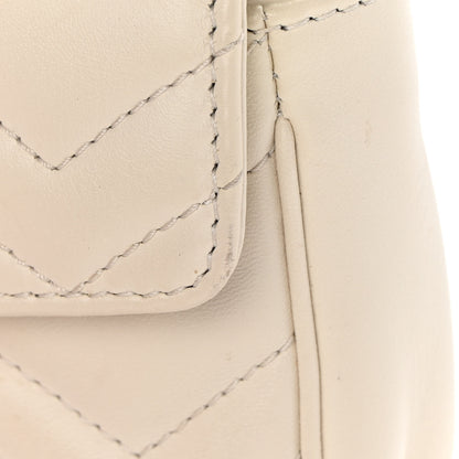 Gucci Calfskin Matelasse Super Mini GG Marmont Shoulder Bag White 13 of 16