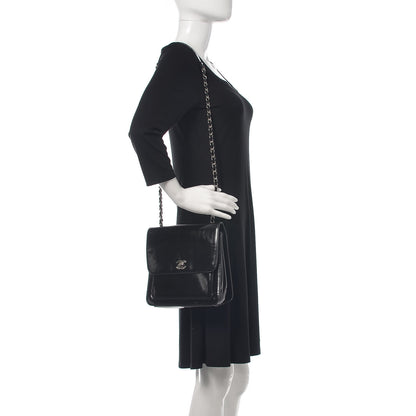 Chanel Glazed Calfskin Single Flap Black 2 of 15