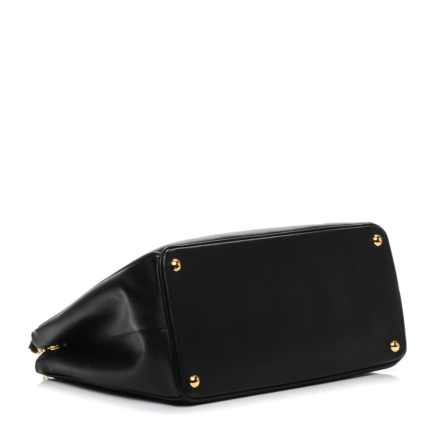 Saffiano Large Galleria Double Zip Tote Black