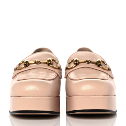 Gucci Goatskin Houdan Platform Loafers 35 Beige 2 of 9