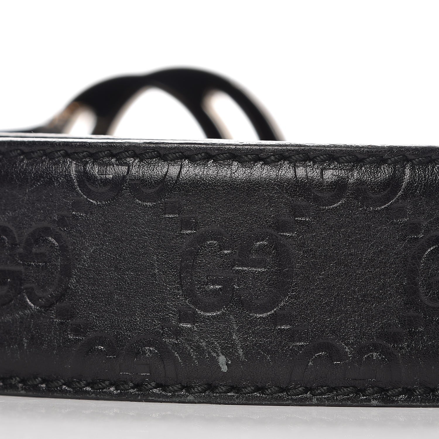 Gucci Guccissima Interlocking G Belt 100 40 Black 7 of 7