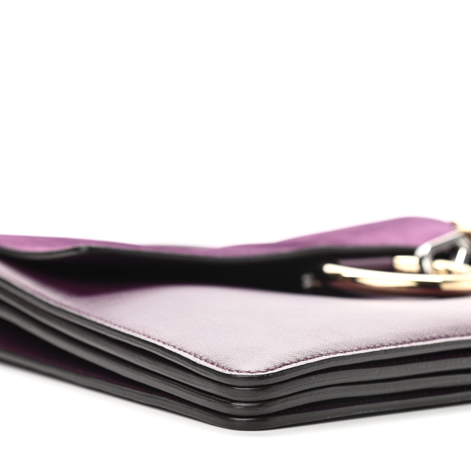 Chloe Suede Calfskin Medium Faye Shoulder Bag Dark Purple 9 of 11