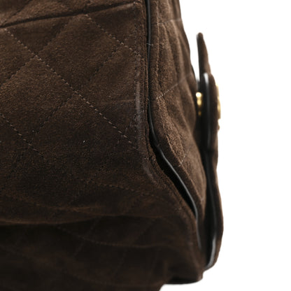 Chanel Suede Quilted Medium Chanel 25 Handbag Dark Brown 13 of 13