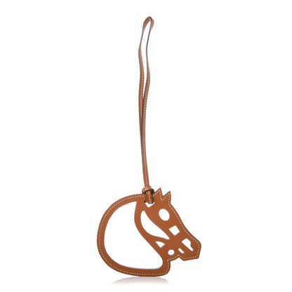 Hermes Barenia Paddock Cheval Horse Bag Charm Fauve 1 of 3