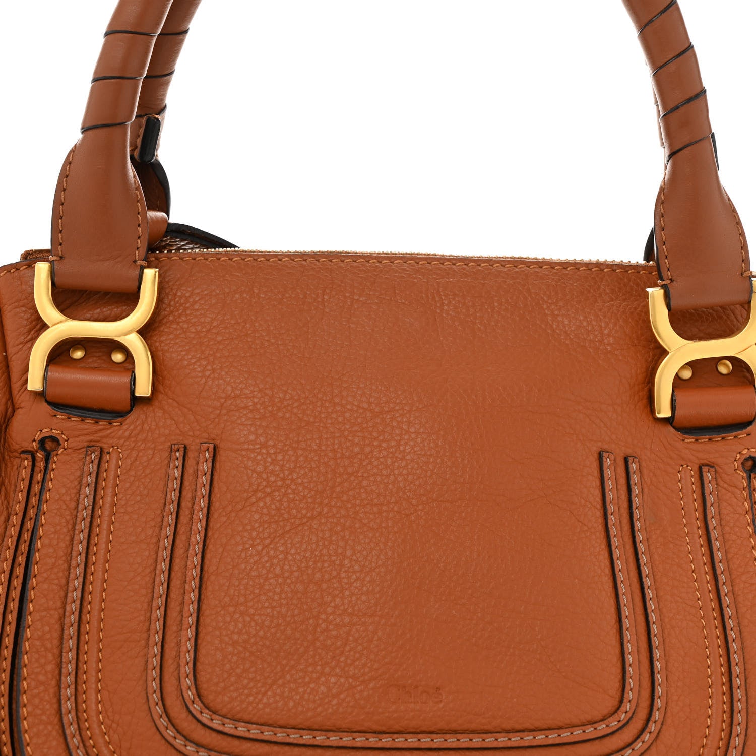 Chloe Calfskin Medium Marcie Satchel Tan 8 of 12