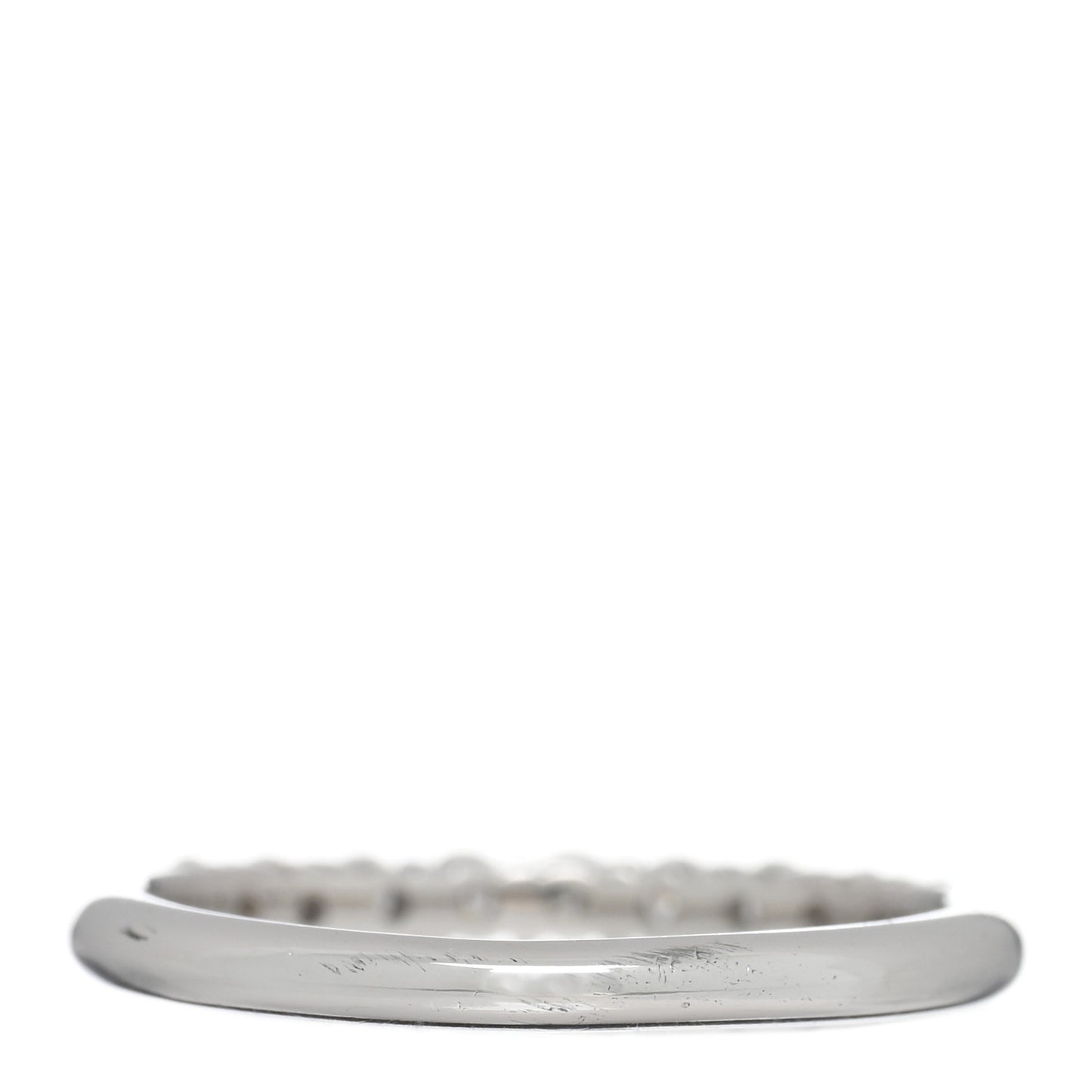 Platinum Diamond .27ct 2.2mm Half Circle Embrace Band Ring 52 6