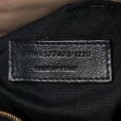 Saint Laurent Lambskin Quilted Medium Loulou Puffer Monogram Chain Satchel Dark Beige 8 of 16
