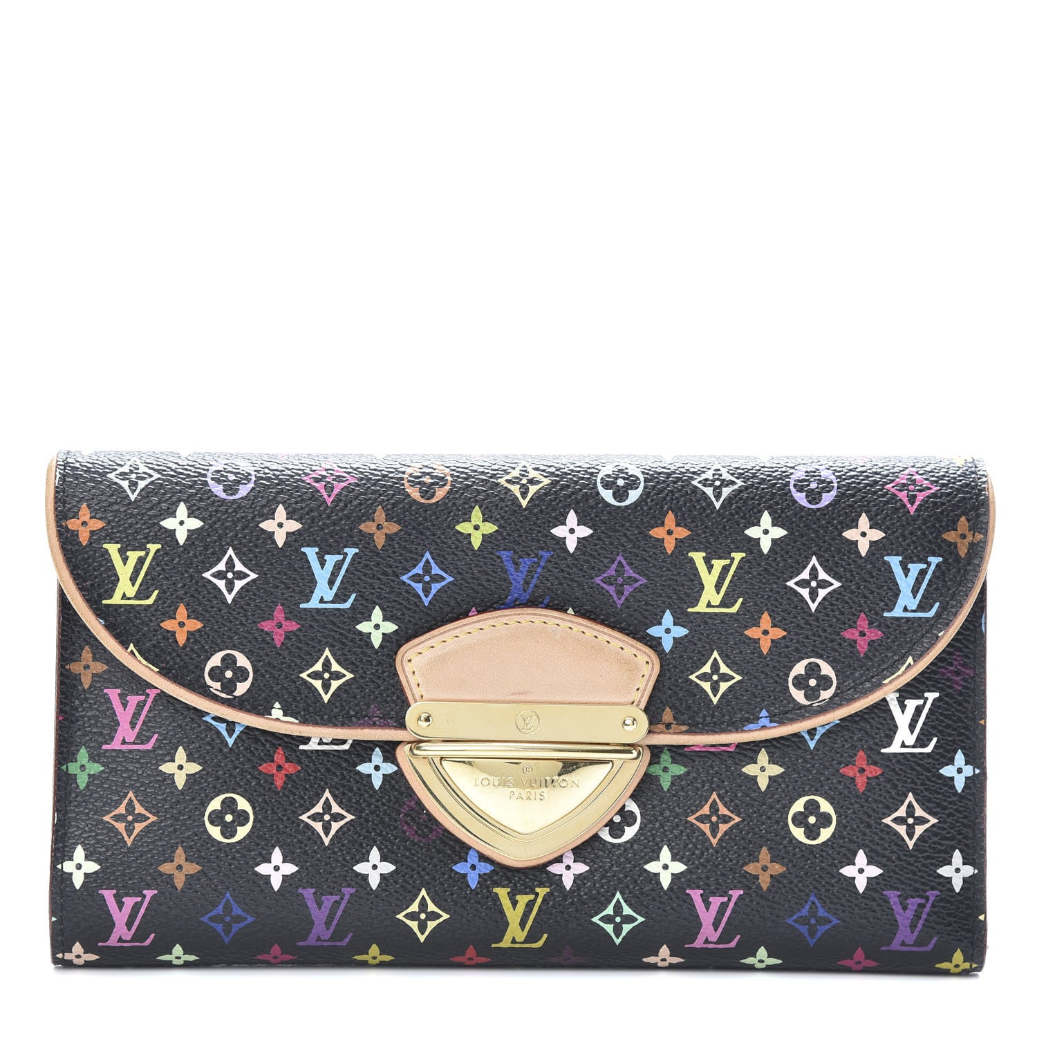 Louis Vuitton Monogram Multicolor Eugenie Wallet Black Grenade 1 of 9