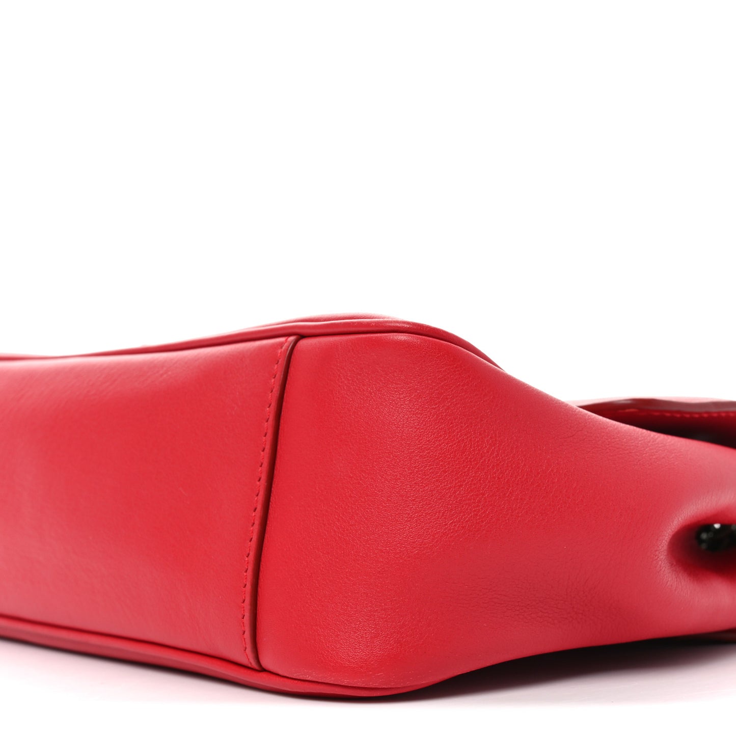 Calfskin Lucia Chain Shoulder Bag Red