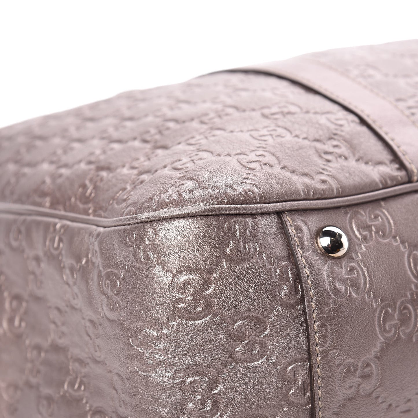 Metallic Guccissima Large GG Twins Tote Mauve