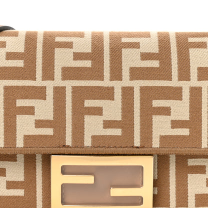 Fendi Fabric Jacquard FF 1974 Mini Baguette Beige Sand 8 of 11