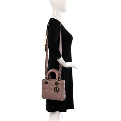Christian Dior Lambskin Cannage Small My ABCDior Lady Dior Fard 3 of 8
