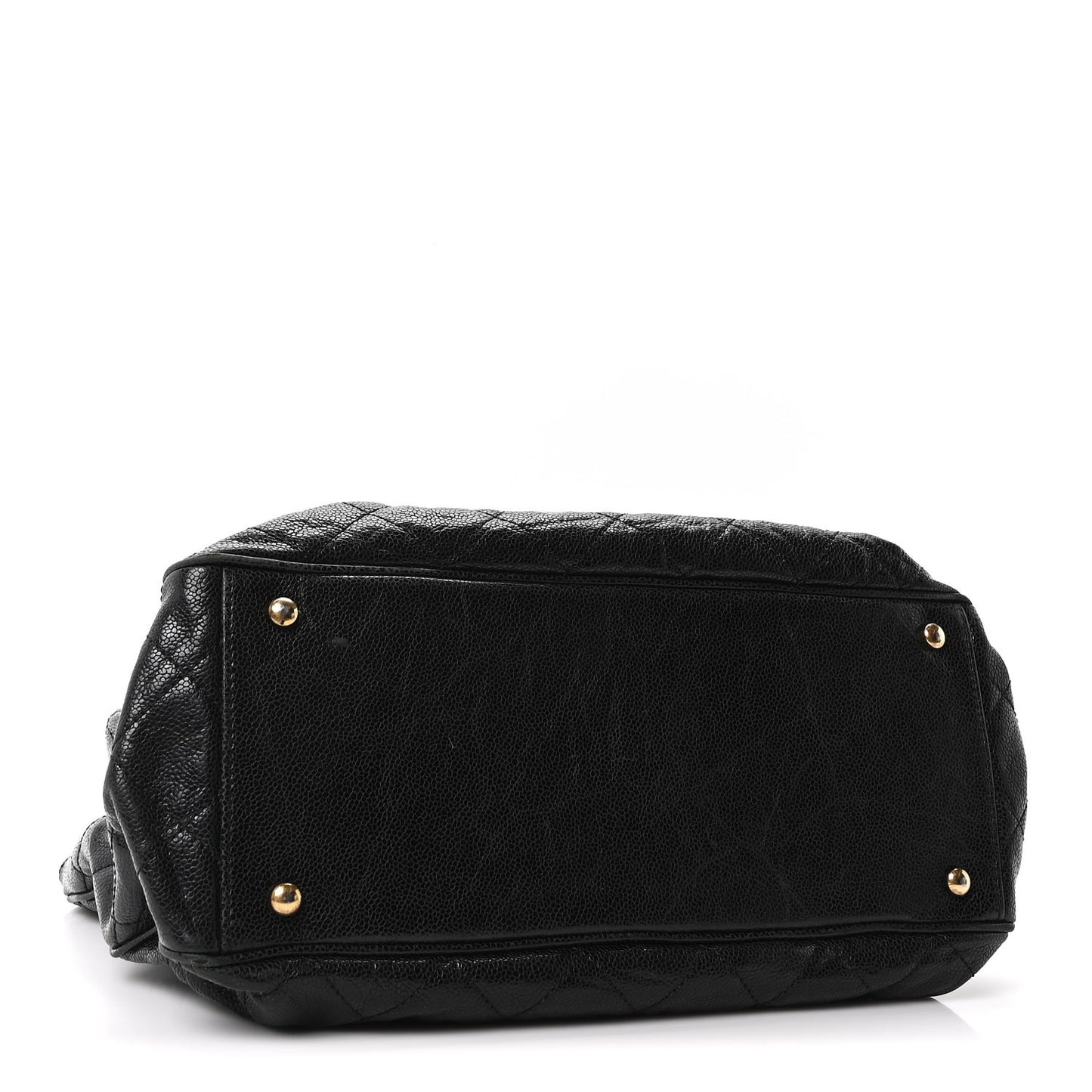 Glazed Caviar Quilted Small Shiva Tote Tote Black