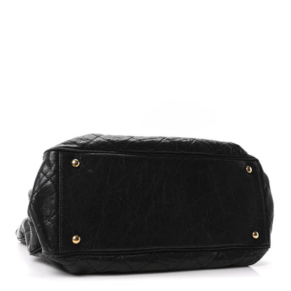 Chanel Glazed Caviar Quilted Small Shiva Tote Tote Black 4 of 10