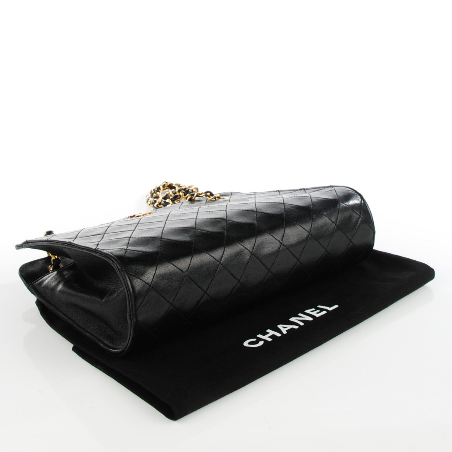 Chanel Lambskin Quilted Shoulder Bag Black 4 of 8
