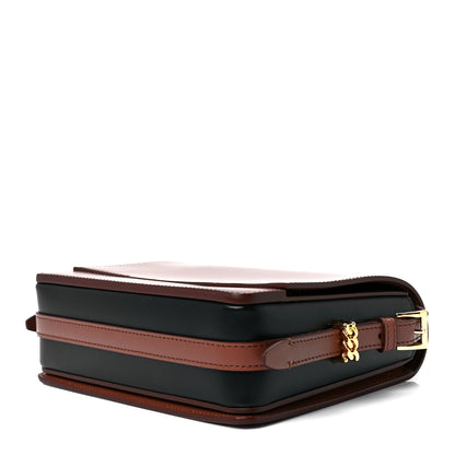 Burberry Smooth Calfskin Two Tone Small Grace Bag Malt Brown Black 9 of 11