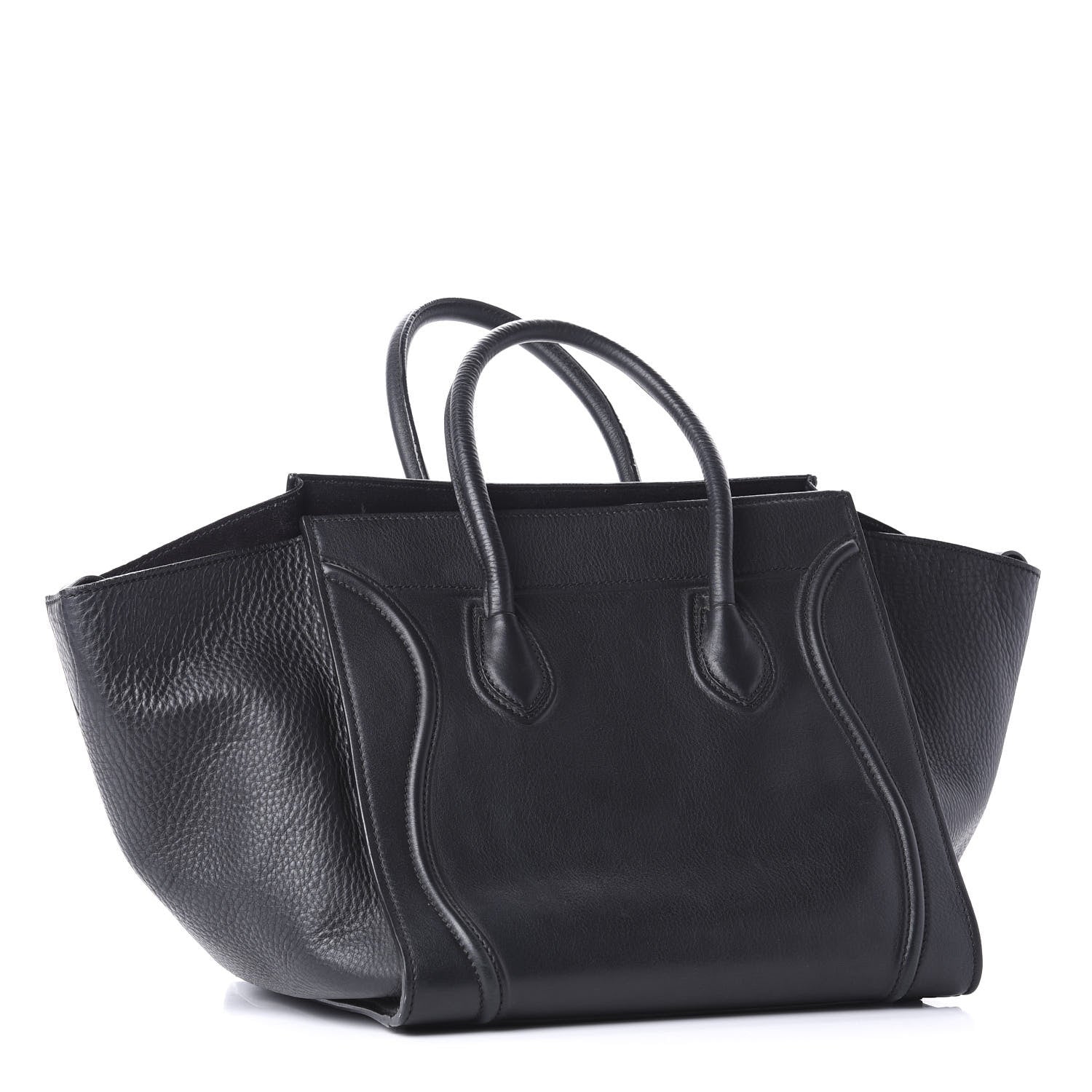 Celine Supple Calfskin Medium Phantom Luggage Black 2 of 10