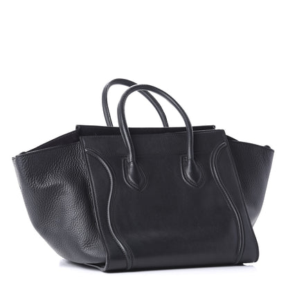 Celine Supple Calfskin Medium Phantom Luggage Black 2 of 10