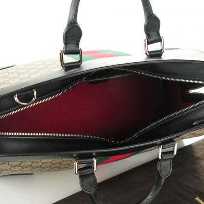 Gucci GG Supreme Monogram Medium Web Duffle Black 5 of 7