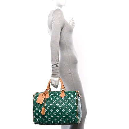 Louis Vuitton Calfskin Monogram Speedy P9 Bandouliere 40 Green 2 of 10