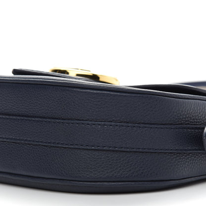 Louis Vuitton Grained Calfskin LV Pont 9 Soft MM Bleu Marine 8 of 8