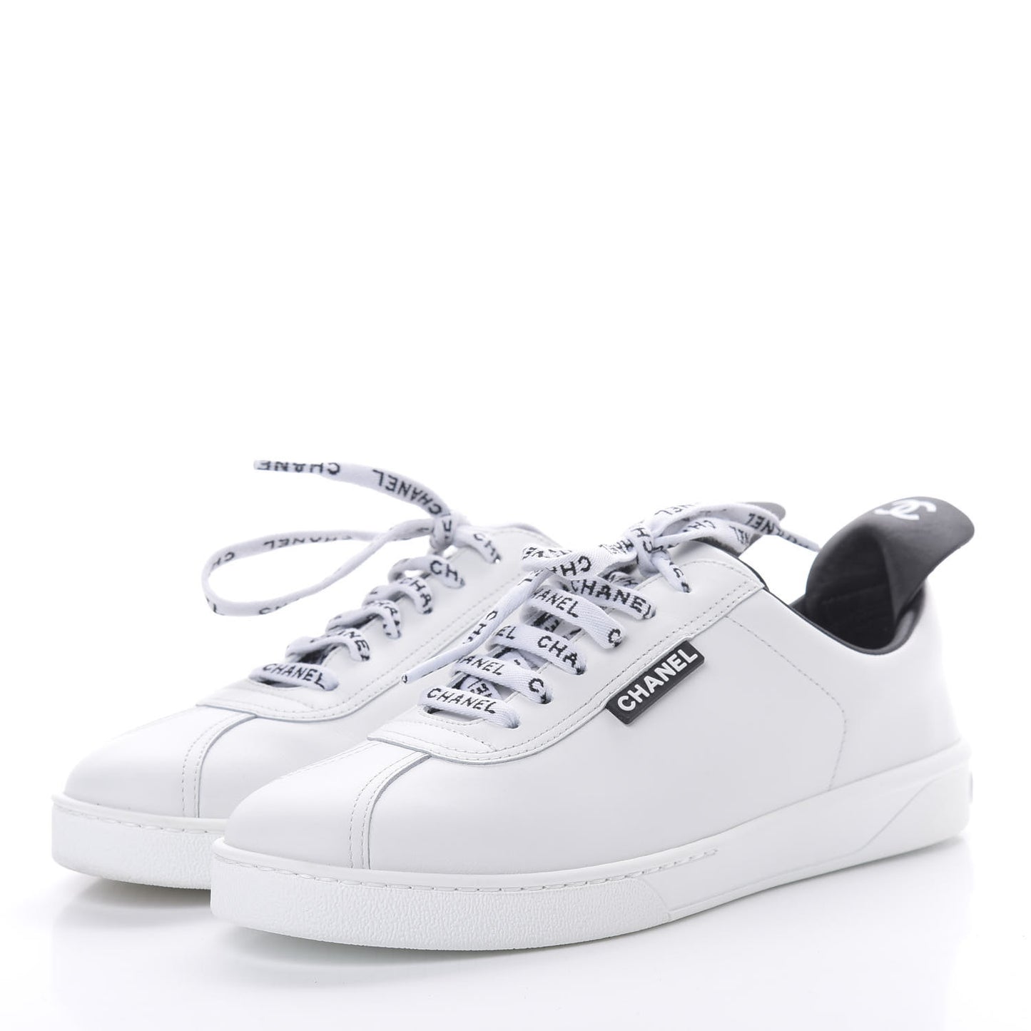 Calfskin CC Sneakers 38 White
