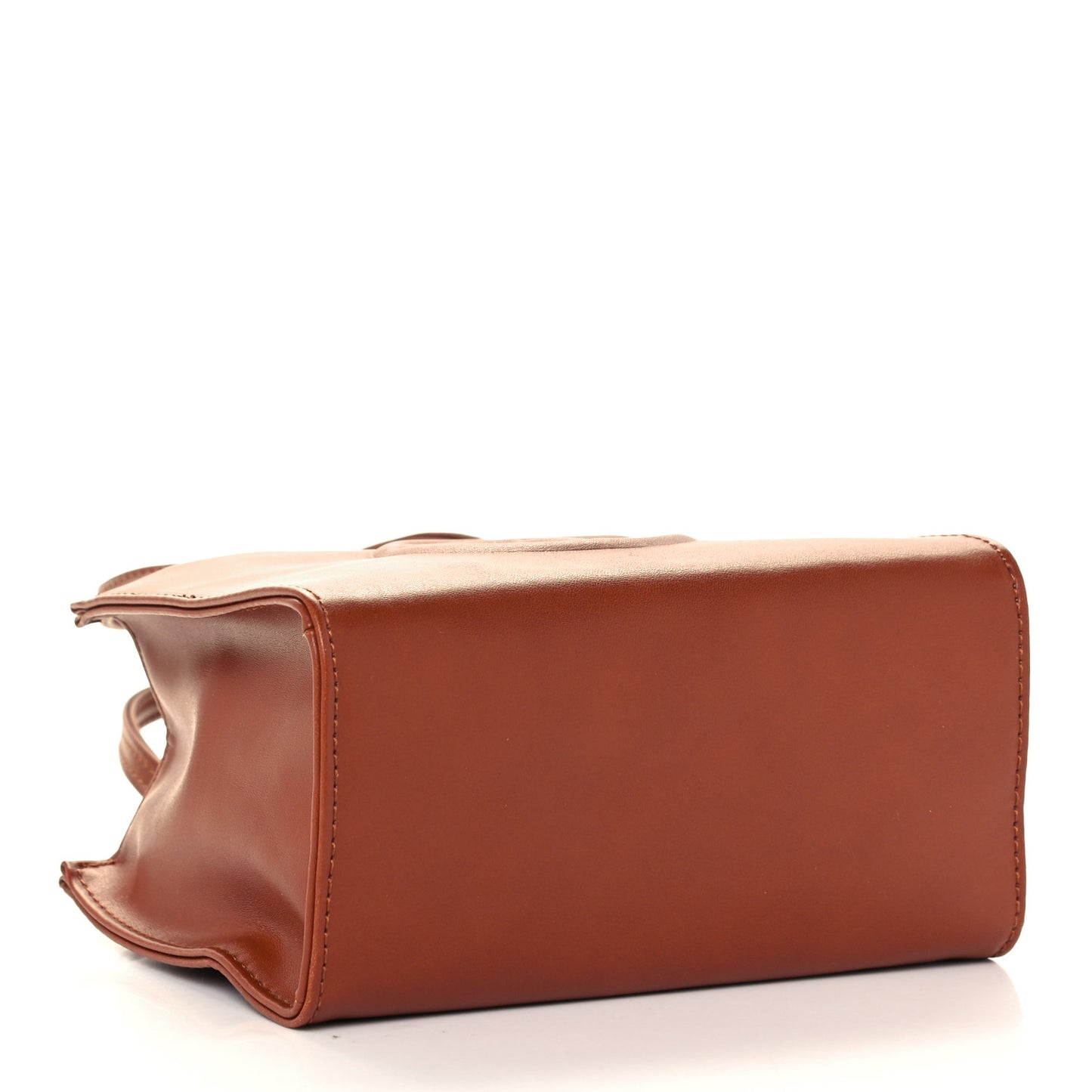 Vegan Leather Small Shopping Bag Tan
