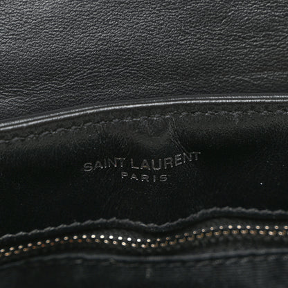 Saint Laurent Calfskin Y Quilted Monogram Toy Loulou Crossbody Bag Black 7 of 11