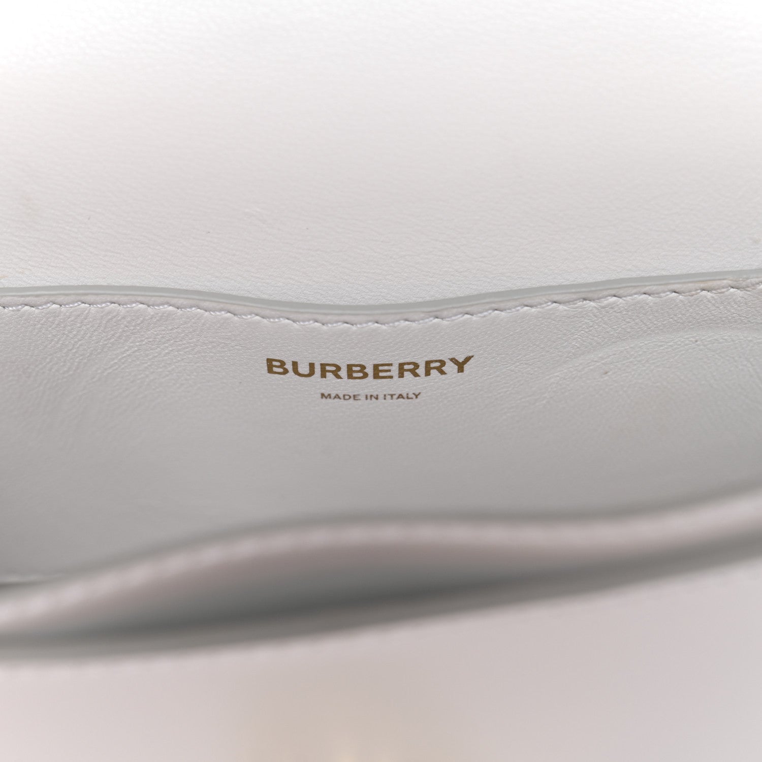 Burberry Calfskin Mini TB Bag White 6 of 13