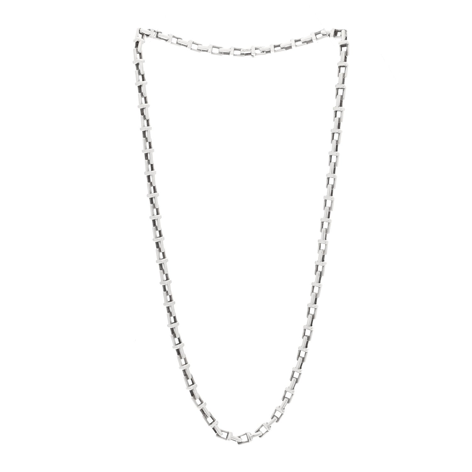 Tiffany Sterling Silver T Link Necklace 3 of 5