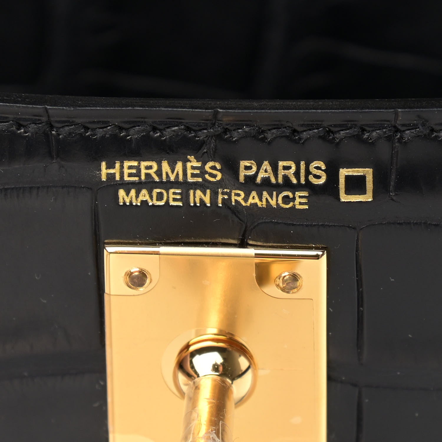 Hermes Matte Alligator Kelly Danse II Belt Bag Black 5 of 9