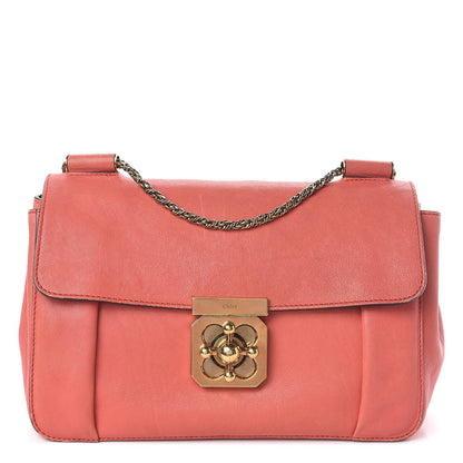 Chloe Goatskin Medium Elsie Shoulder Bag Coral Pop 1 of 16