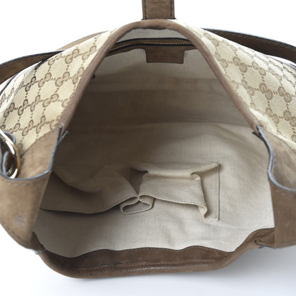 Gucci Monogram Web Medium Jackie O Hobo Brown 4 of 9
