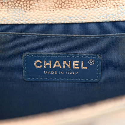 Chanel Painted Caviar Quilted Medium Boy In Cuba Flap Blue 6 of 11