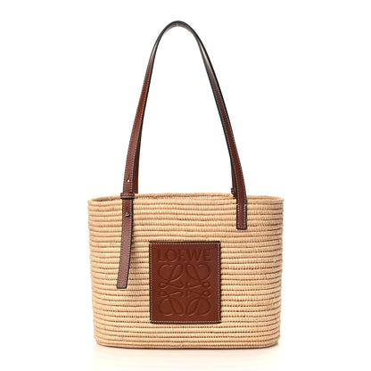 Loewe Raffia Small Square Basket Tote Bag Natural Tan 1 of 8