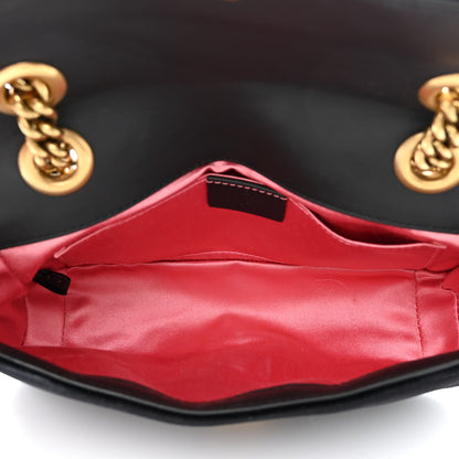 Gucci Velvet Matelasse Mini GG Marmont Shoulder Bag Black 5 of 13