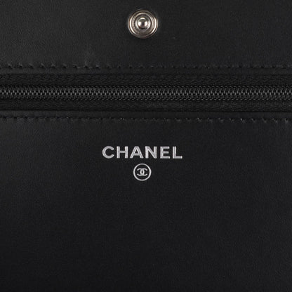 Chanel Patent Double Quilted Wallet On Chain WOC Black 6 of 8