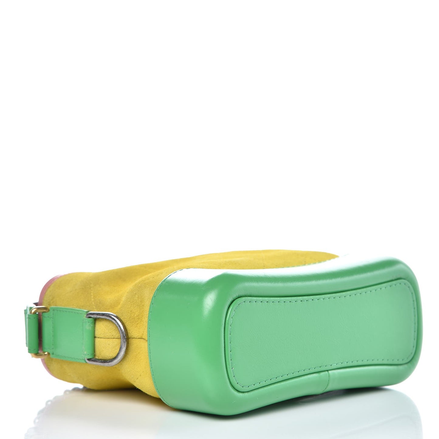 Suede Calfskin Quilted Small Gabrielle Hobo Pink Green Yellow