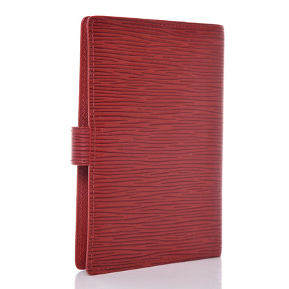 Louis Vuitton Epi Small Ring Agenda Cover Castillan Red 3 of 9