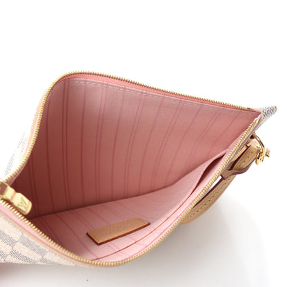 Louis Vuitton Damier Azur Neverfull MM GM Pochette Rose Ballerine 5 of 6