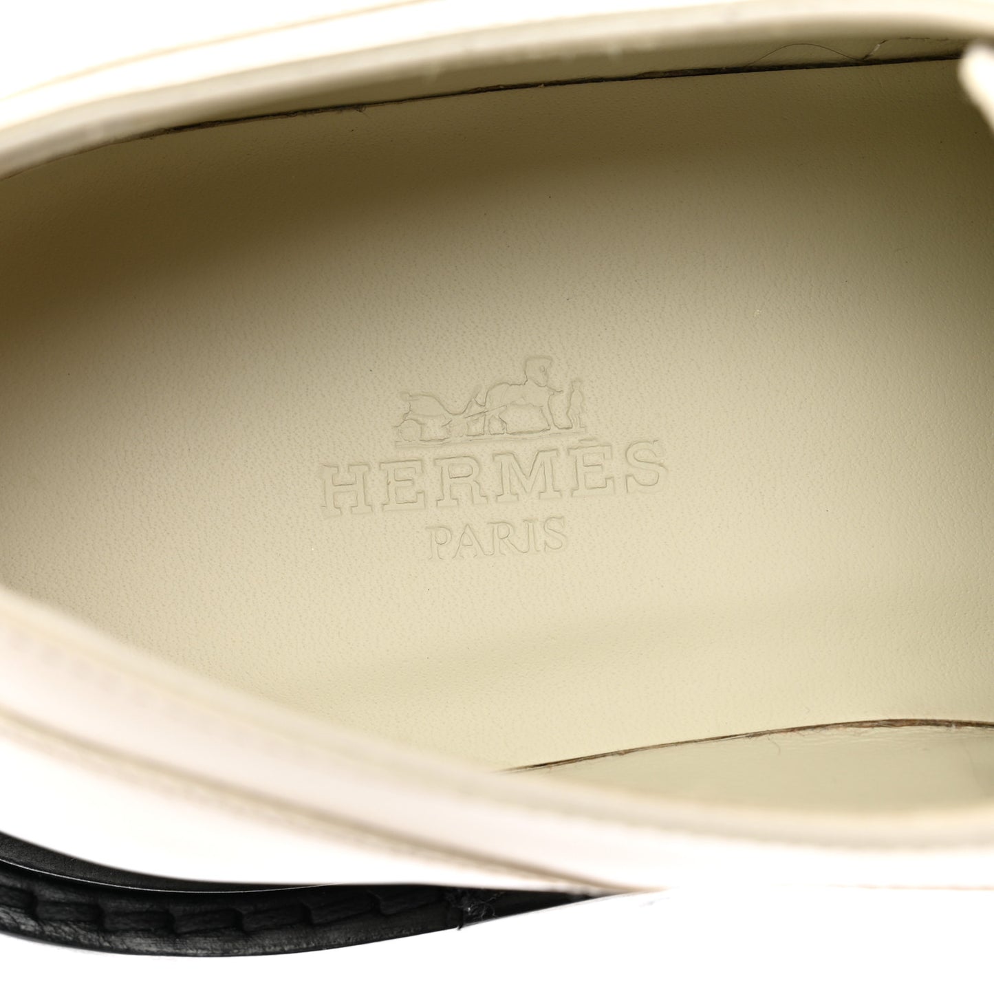 Glossed Calfskin First Derby 36 Beige Glaise