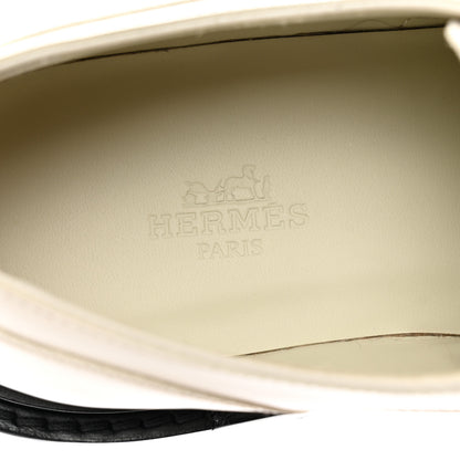 Hermes Glossed Calfskin First Derby 36 Beige Glaise 7 of 9