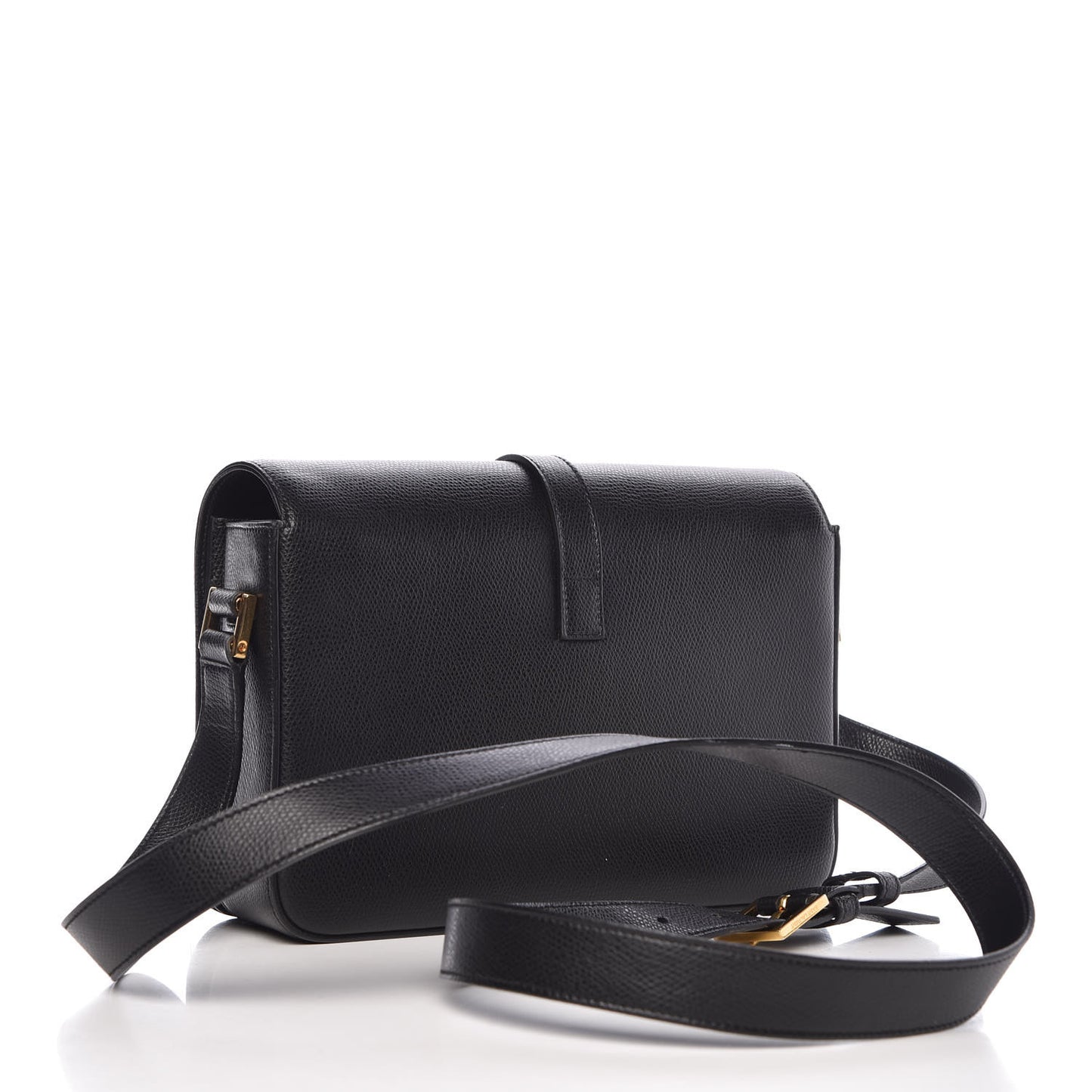 Textured Calfskin Medium Classic Monogram Universite Bag Black