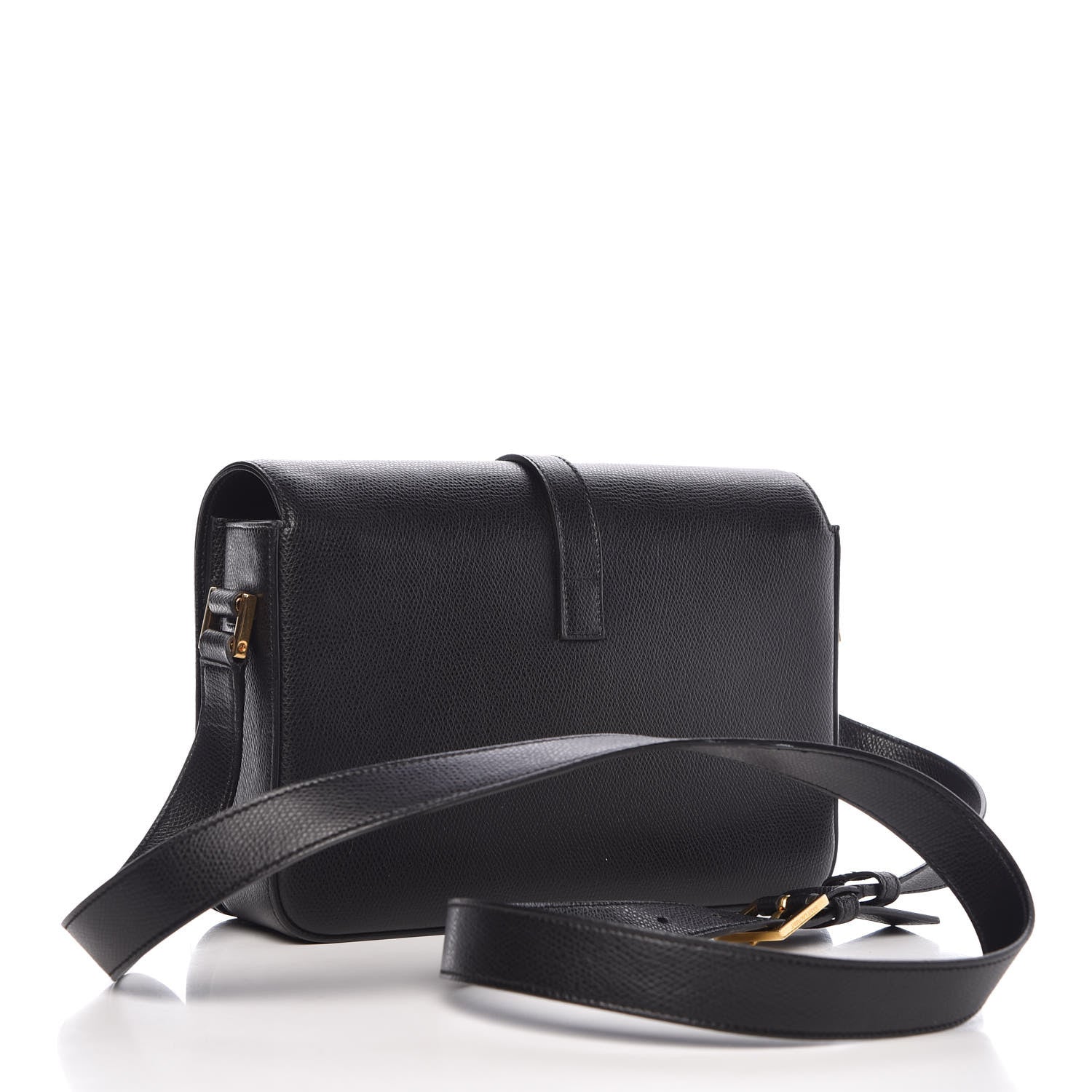 Saint Laurent Textured Calfskin Medium Classic Monogram Universite Bag Black 3 of 9