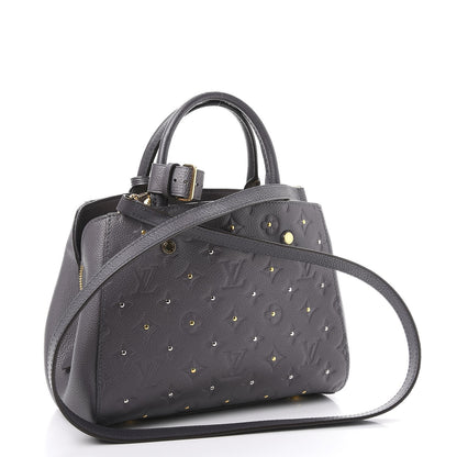 Louis Vuitton Empreinte Studded Montaigne BB Gris Silver 4 of 9