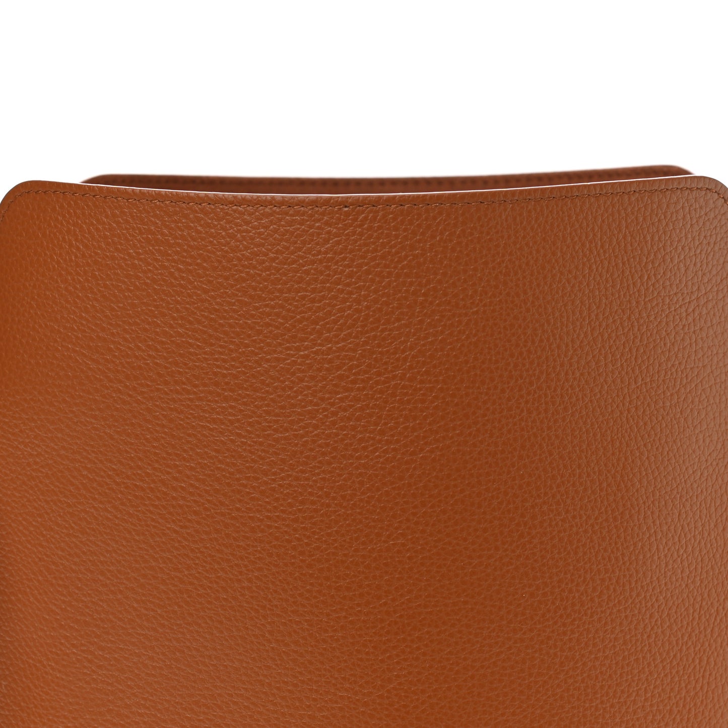 Calfskin Logo Embossed Small Tool 2.0 North-South Tote Camel