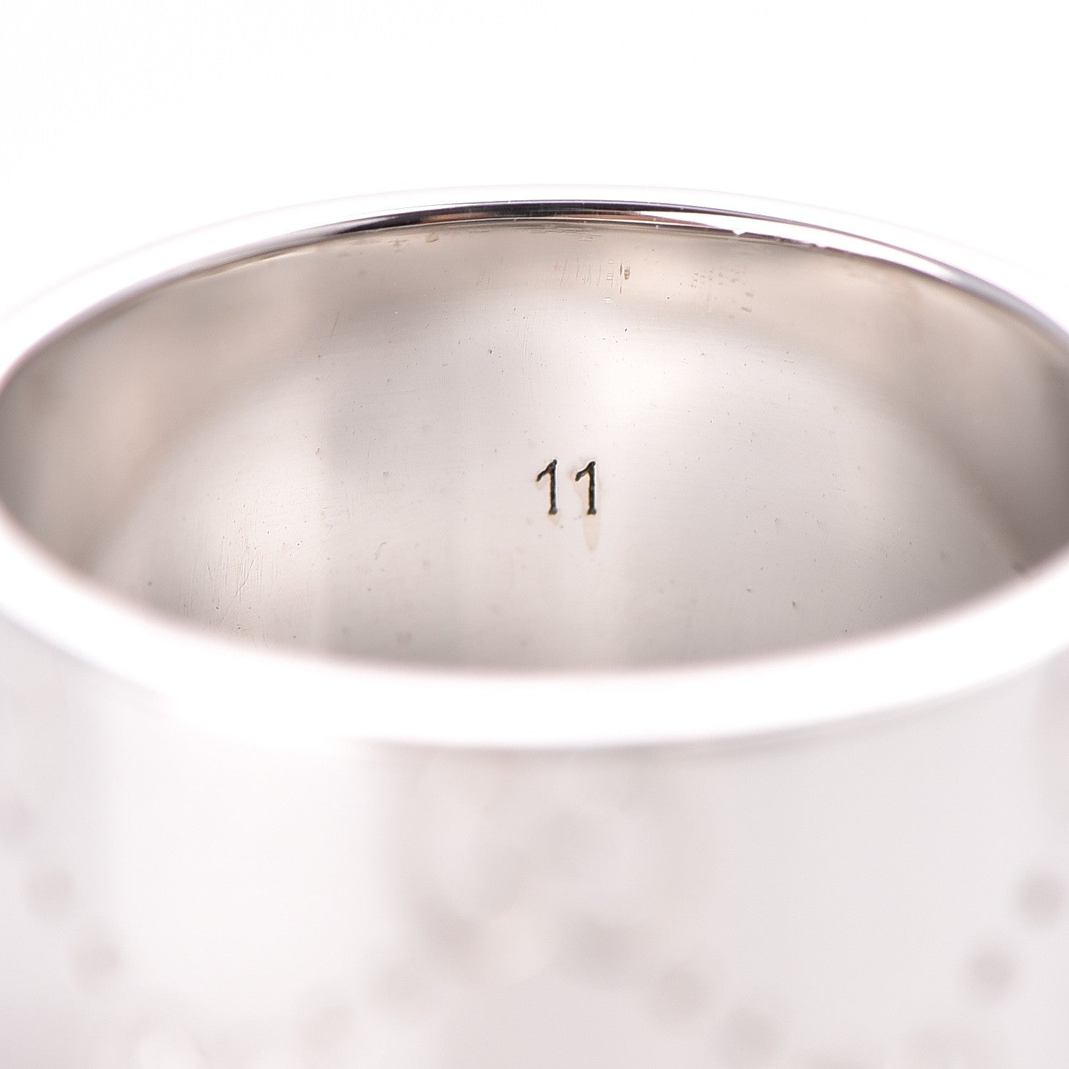 Gucci 18K White Gold 9mm Icon Band Ring 50.6 5.5 4 of 5