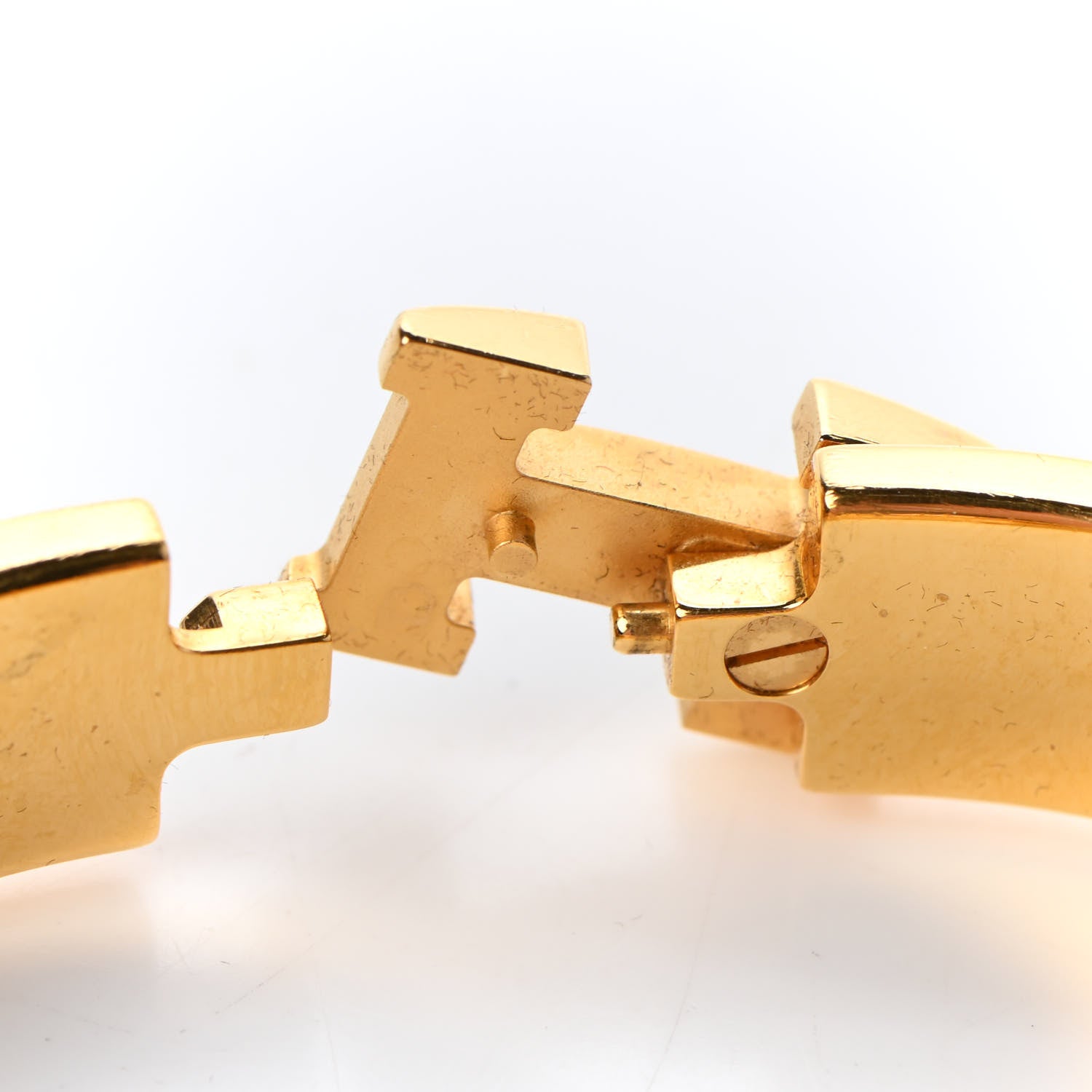 Hermes Enamel Narrow Clic Clac H Bracelet GM Jaune D'Or 4 of 7