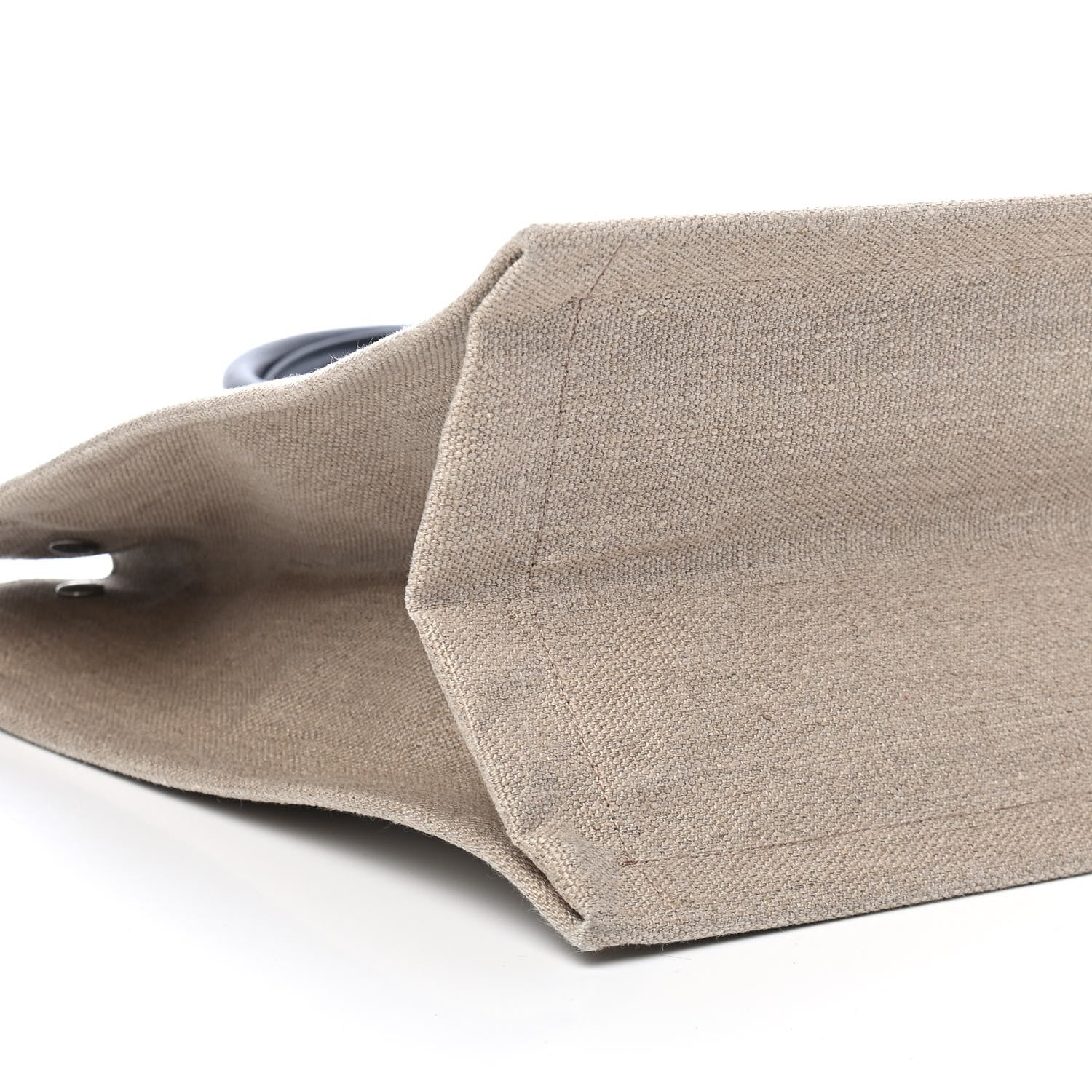 Saint Laurent Linen Calfskin Rive Gauche Tote Optic White 8 of 9